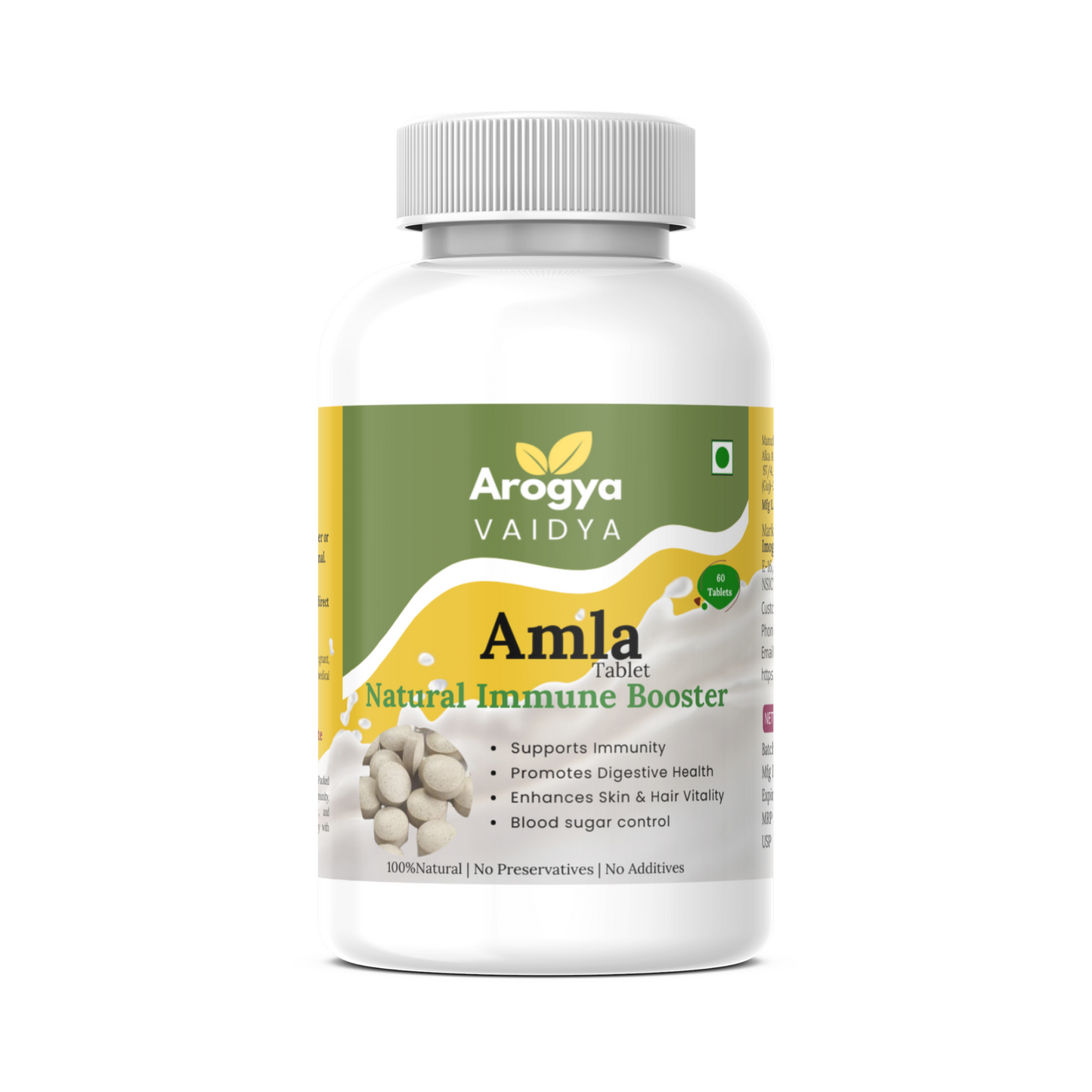 Arogya Vaidya Amla Tablets - 500mg