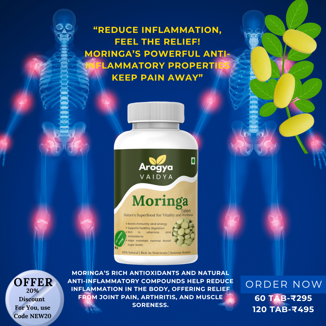 Moringa Tablets 500mg – 100% Natural & Ayurvedic Supplement