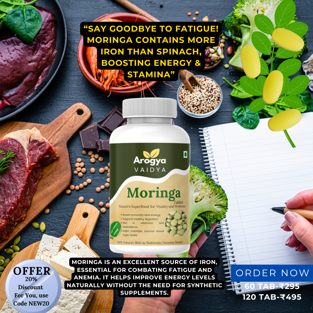 Moringa Tablets 500mg – 100% Natural & Ayurvedic Supplement