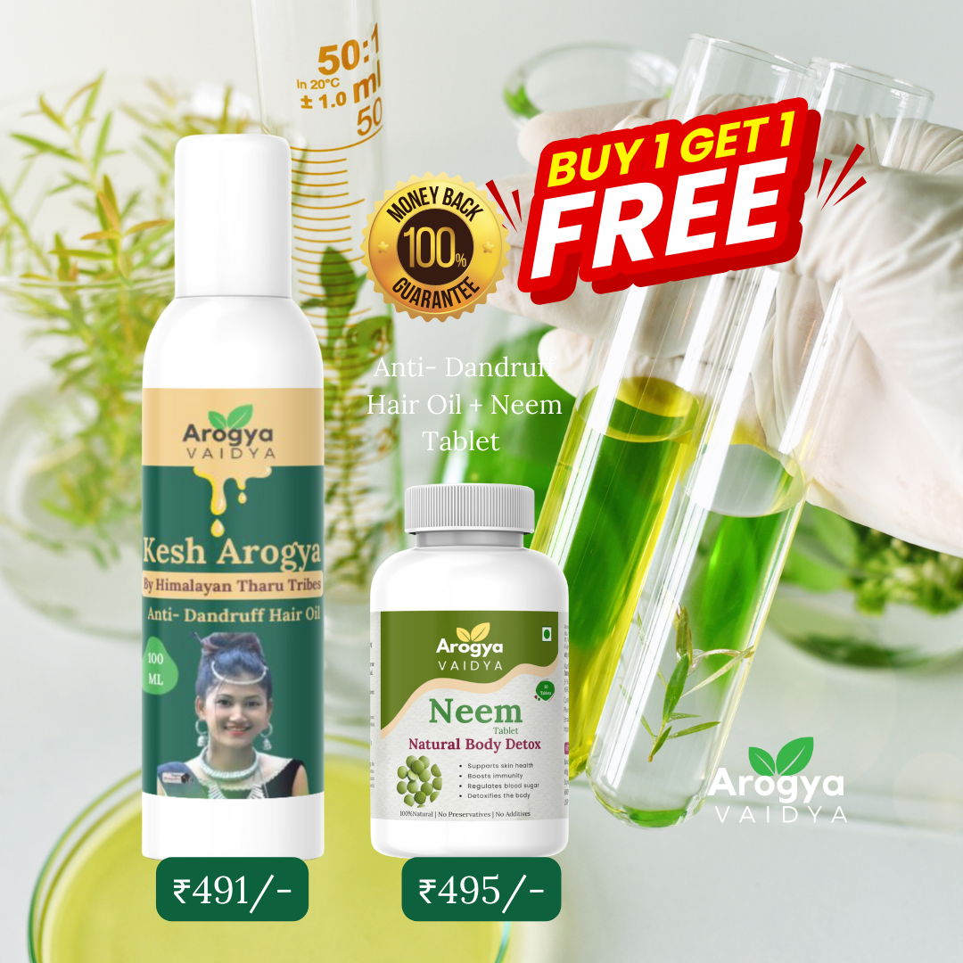 Anti-Dandruff Hair Oil +Neem Tablet a perfect Combo