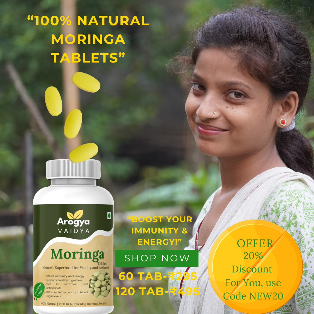 Moringa Tablets 500mg – 100% Natural & Ayurvedic Supplement