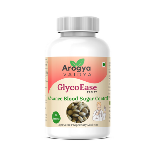 Arogya Vaidya GlycoEase Tablet 500mg | 25 Natural Potent Ingradients Support for Healthy Blood Sugar Levels