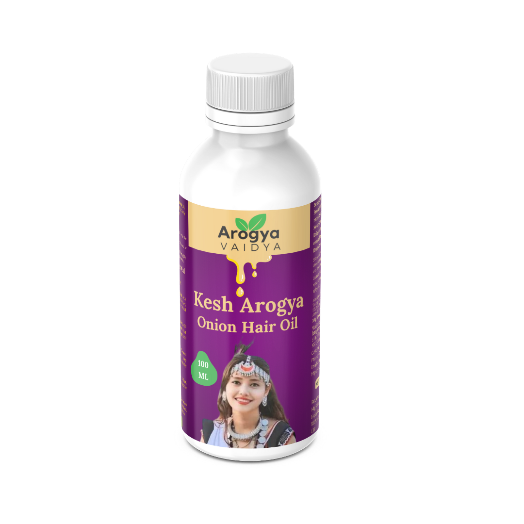 Arogya Vaidya Onion Hair Oil Buy1 Get1 Free| Enriched with Onion Oil & Fenugreek Extract | For Healthy Hair & Scalp Nourishment | 100 ML