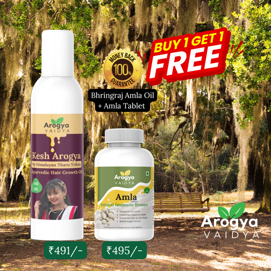 Hair Growth Oil + Amla Tablet Combo Pack