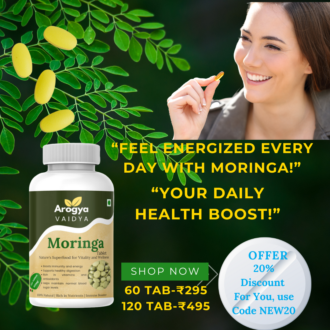 Moringa Tablets 500mg – 100% Natural & Ayurvedic Supplement