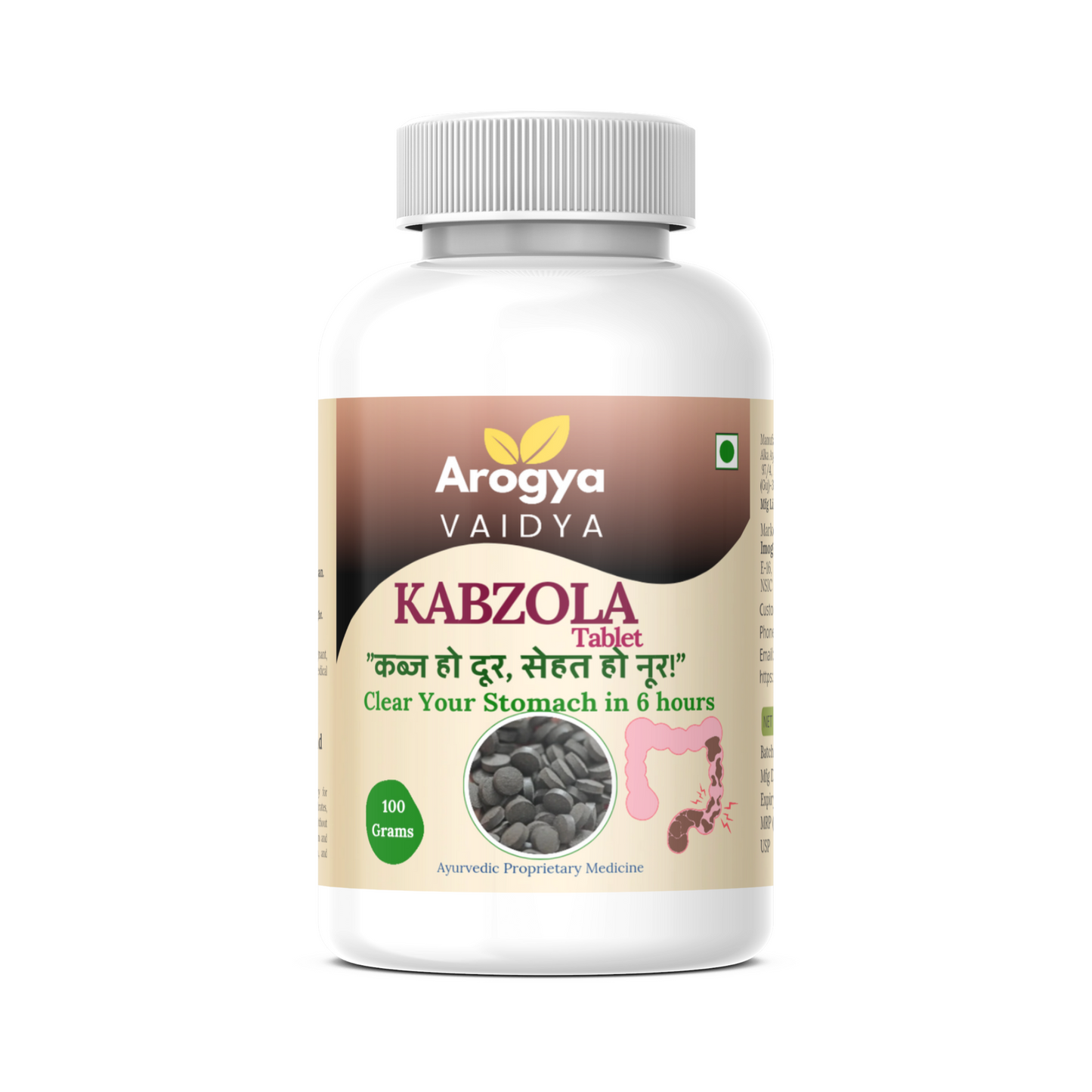 Arogya Vaidy Kabzola Tablet 500mg | Fast Relief for Constipation & Stomach Problems – Guaranteed in 6 Hours!