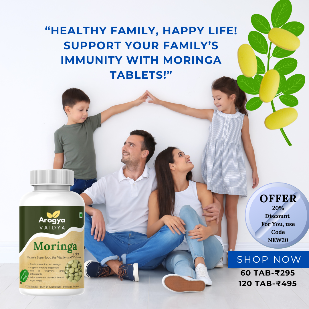 Moringa Tablets 500mg – 100% Natural & Ayurvedic Supplement