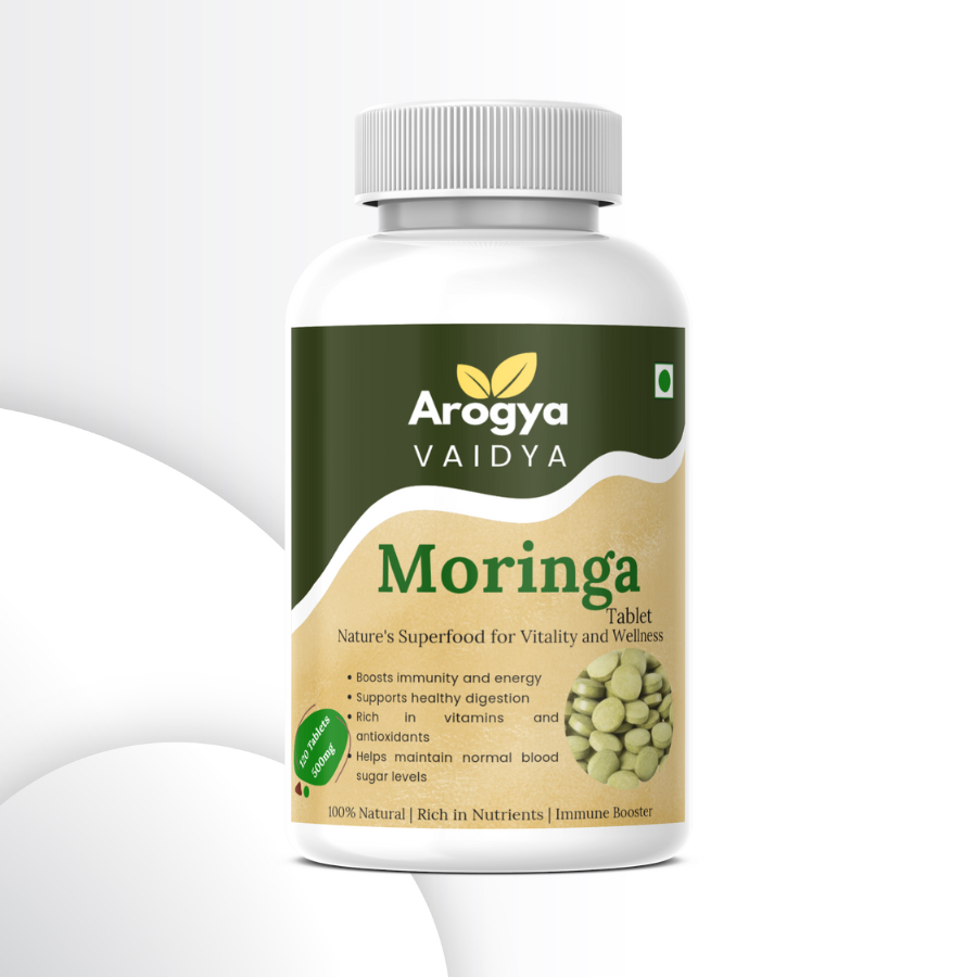 Moringa Tablets 500mg – 100% Natural & Ayurvedic Supplement