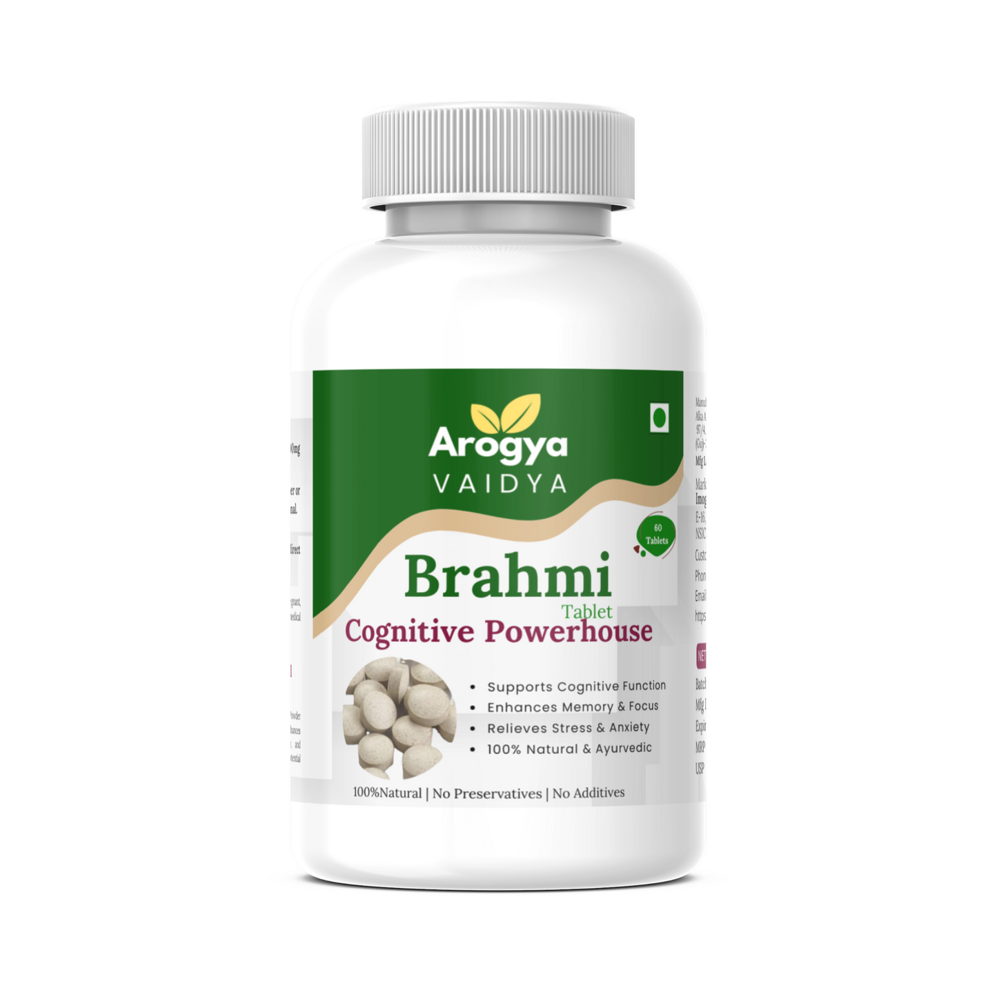 Brahmi Tablets 500mg – Boost Memory & Focus