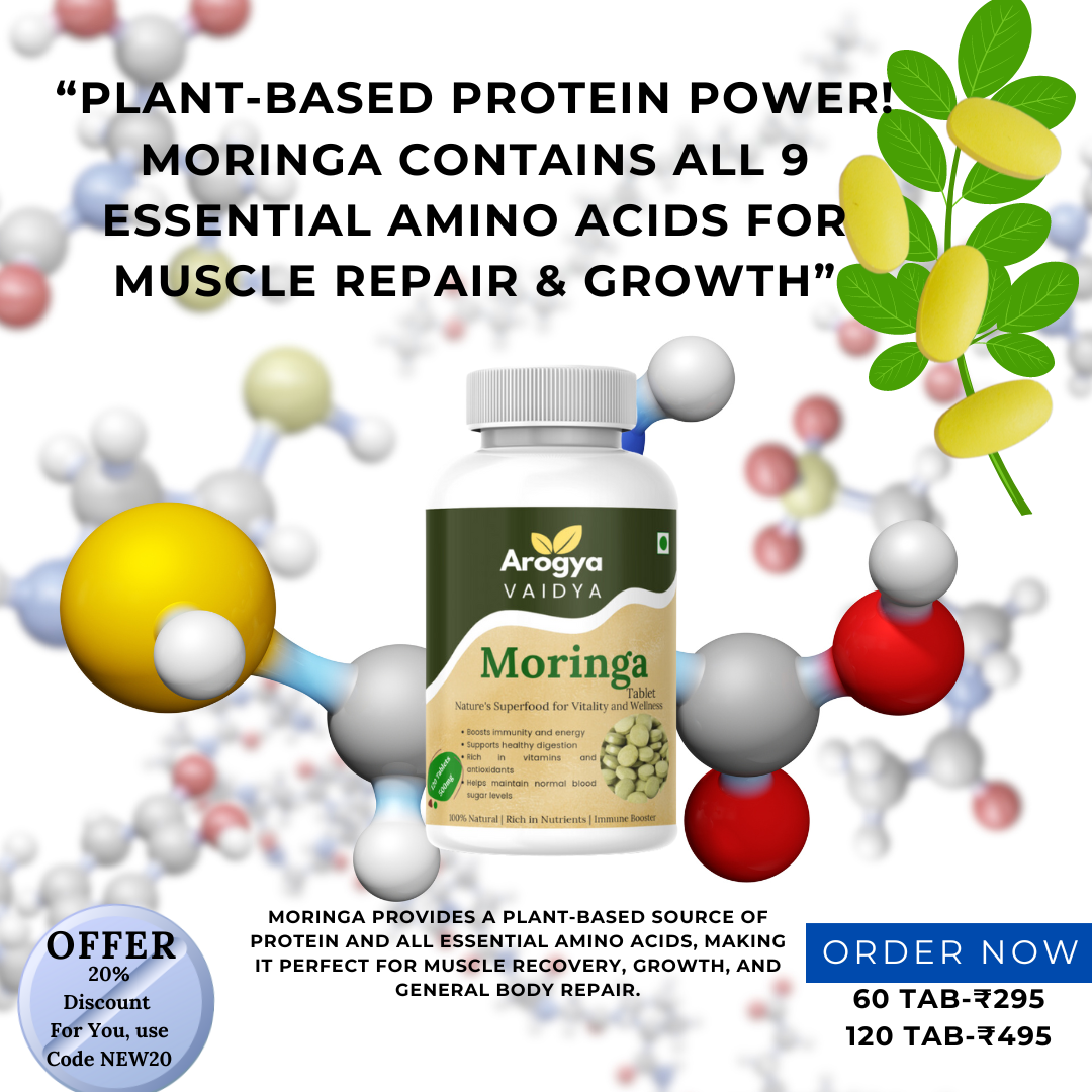 Moringa Tablets 500mg – 100% Natural & Ayurvedic Supplement